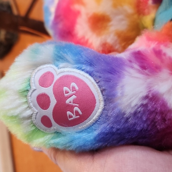 Build A Bear Rainbow 2014 Rare 16" Plush Bunny with Dress - Picture 5 of 8